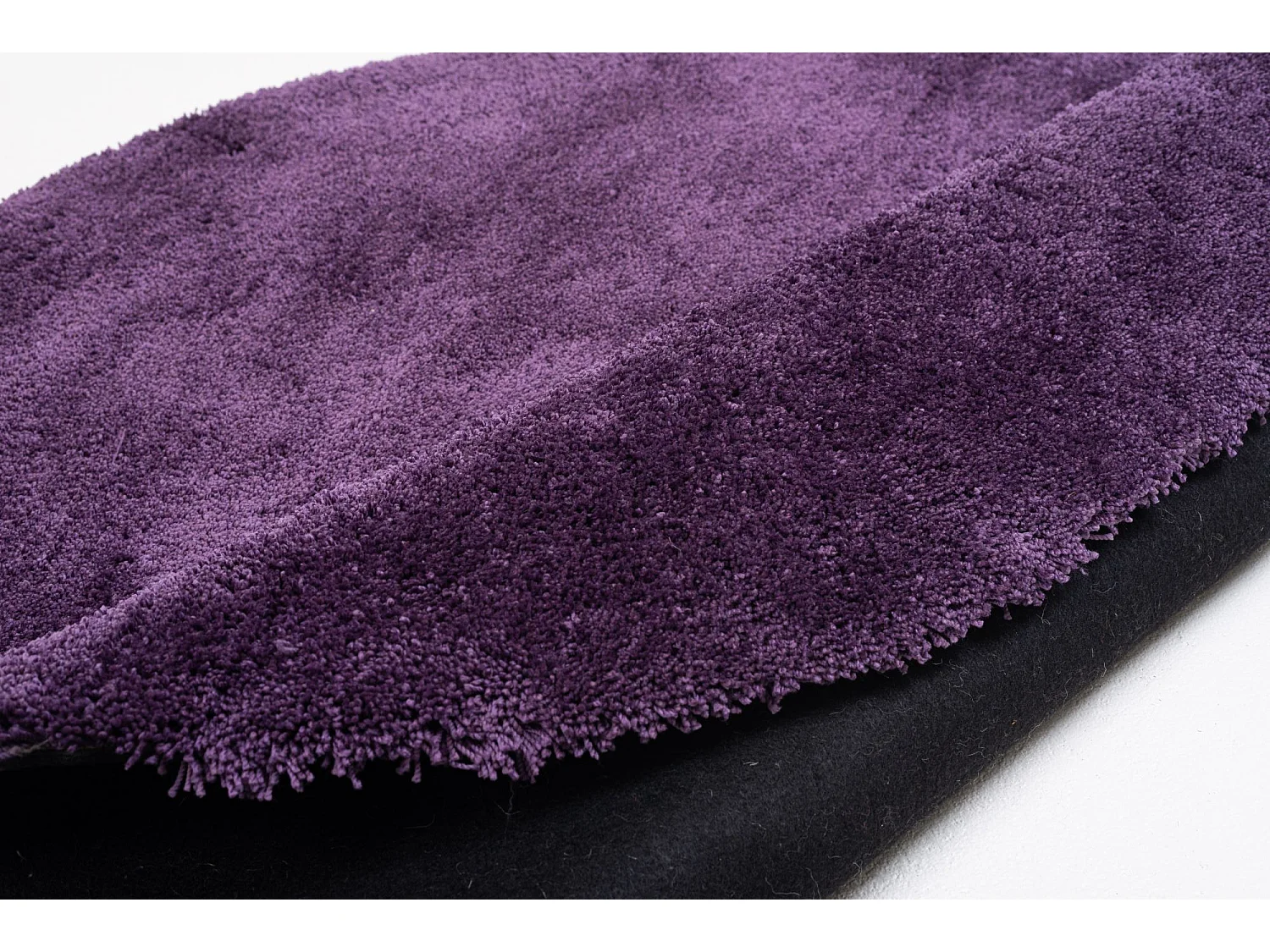 Tapis Shaggy tufté à la main 140x140 cm violette Cozy