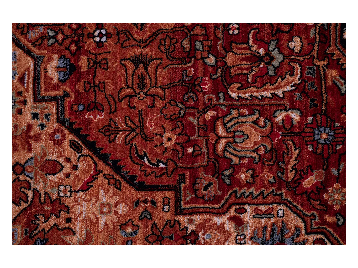 Gewebter Orienteppich aus Wolle 200x290 cm Rot Saharna