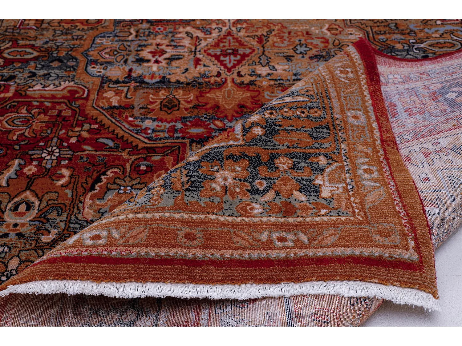 Tappeto orientale tessuto in lana  200x290 cm rosso multi Saharna