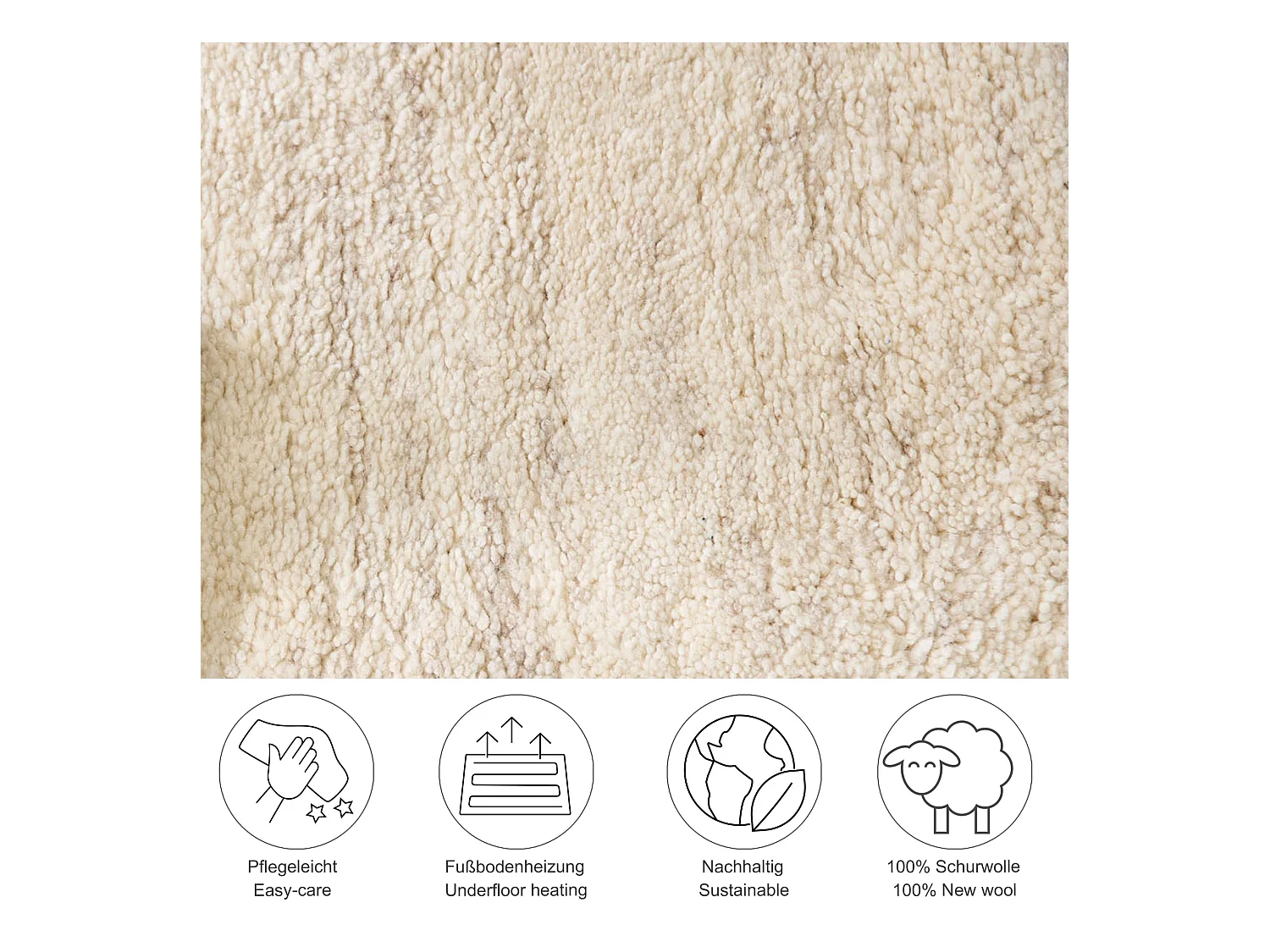 Tapis berbère noué à la main en laine 250x350 cm jaspe Maloronga