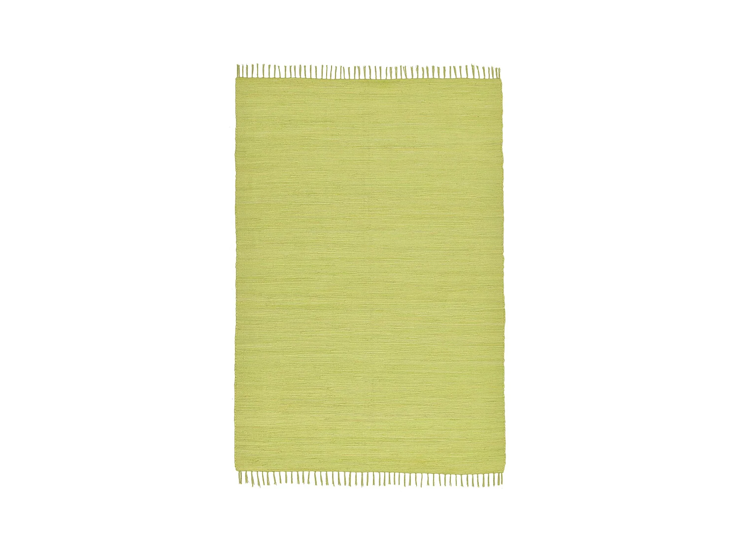 Tapis en coton tissé à la main et réversible 60x120 cm vert Happy Cotton