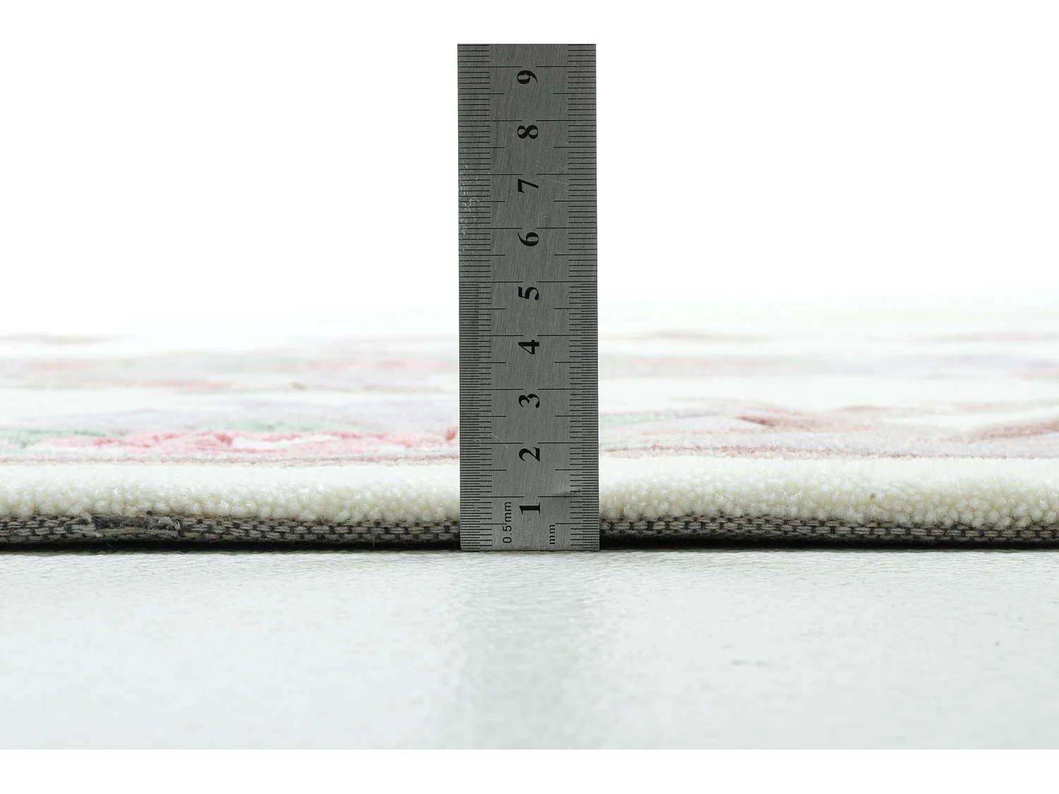 Tapis tufté à la main avec bordure, style Aubusson  60x90 cm beige Ming