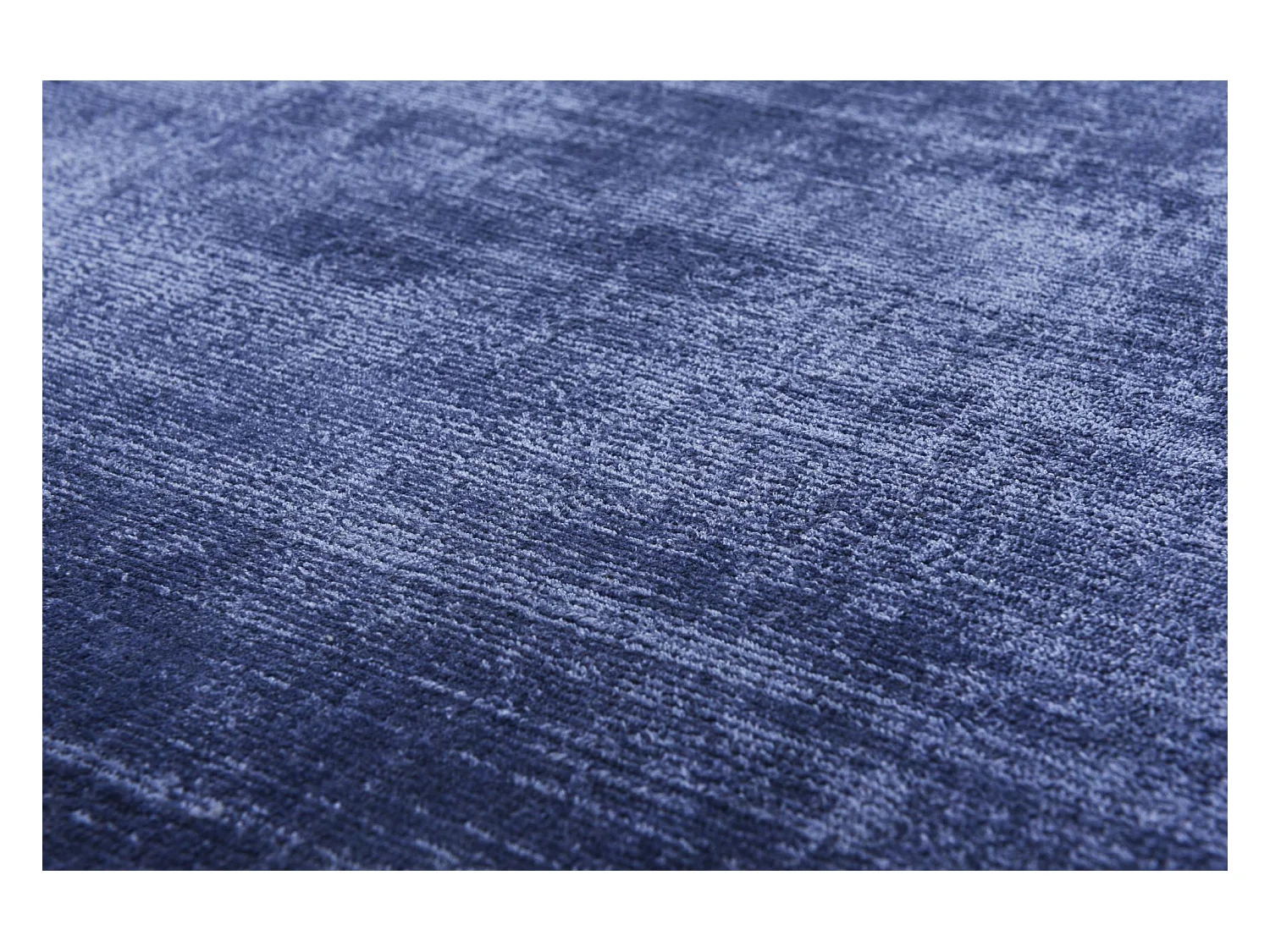 Tapis en viscose tissé à la main 85x155 cm bleu Shine
