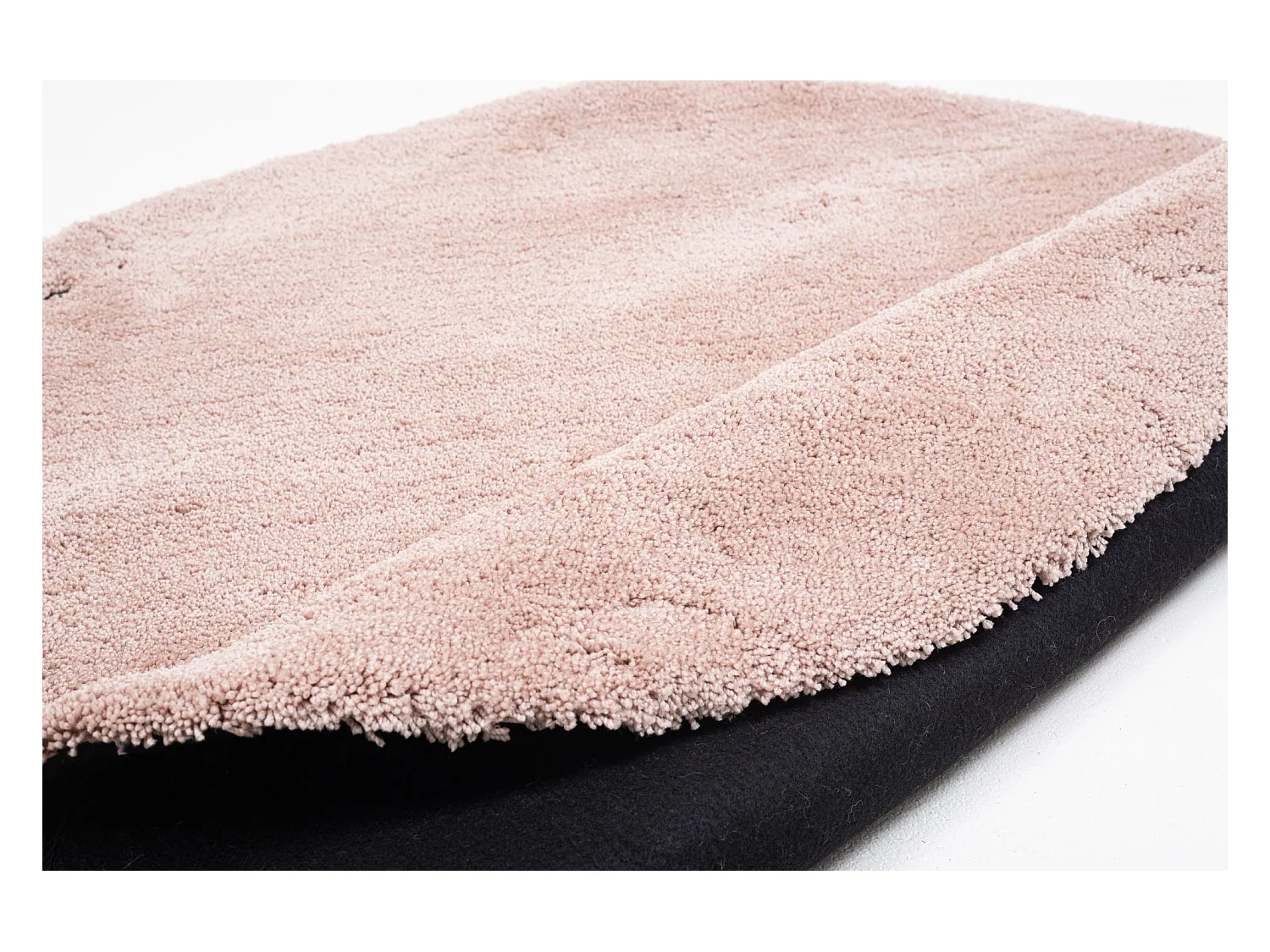 Tapis Shaggy tufté à la main 140x140 cm beige Cozy