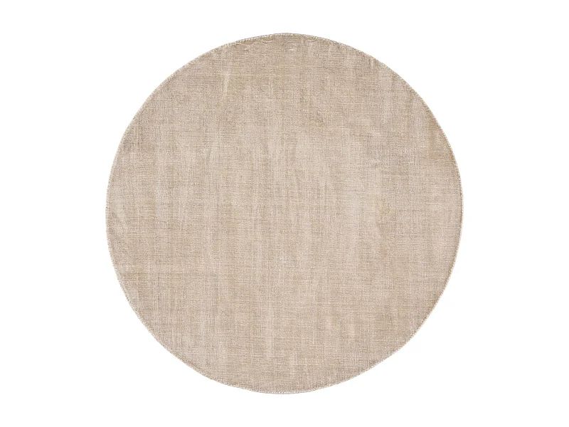 Tapis tissé à la main en viscose120x120 cm crème Star