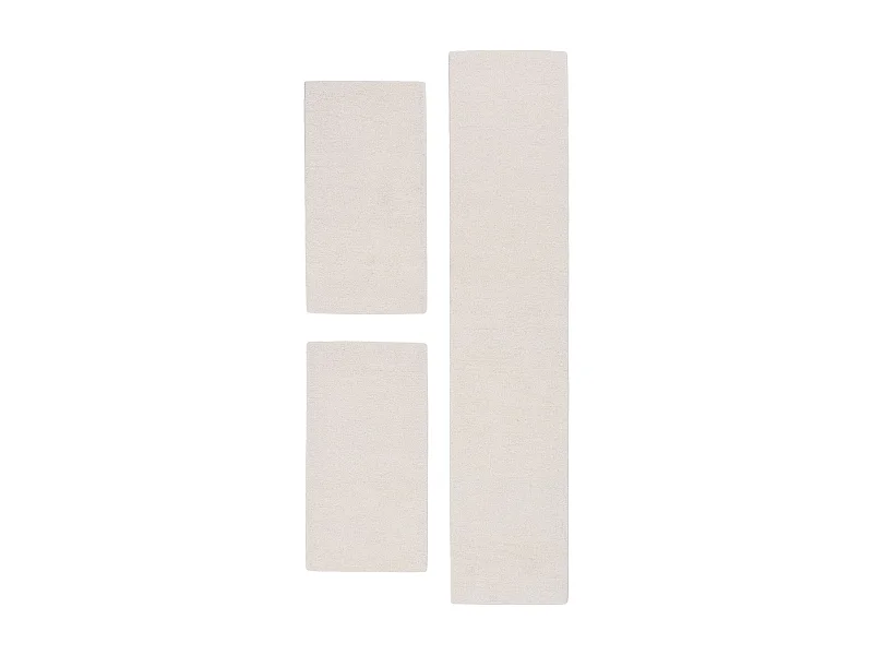 Alfombra de lana tejida a mano al estilo bereber 70x620 cm Lana Blanca Royal Berber