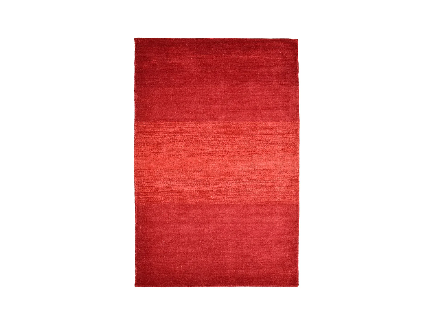 Alfombra de lana con degradado de color 60x90 cm Rojo Wool Comfort