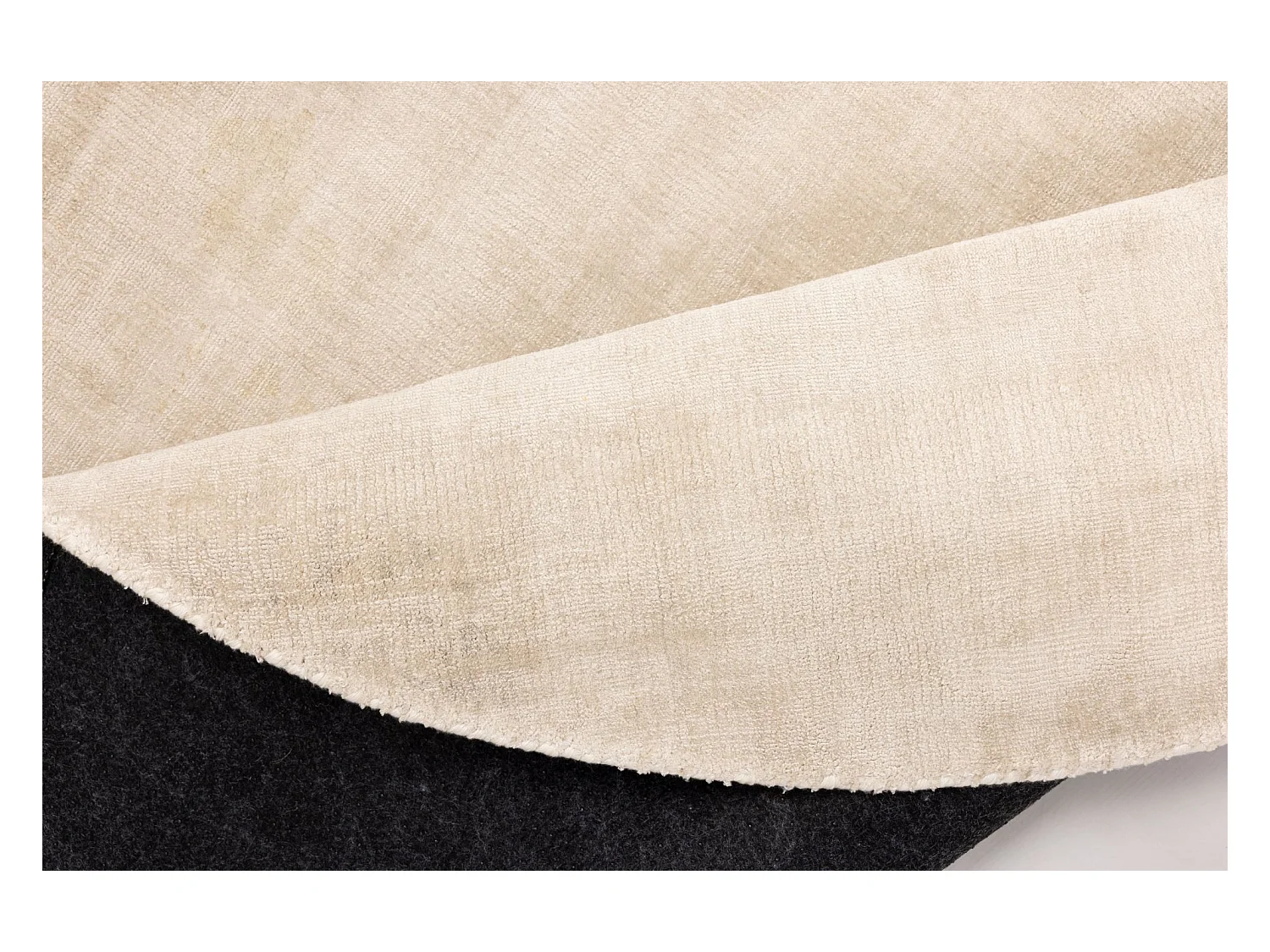 Tapis tissé à la main en viscose150x150 cm crème Star