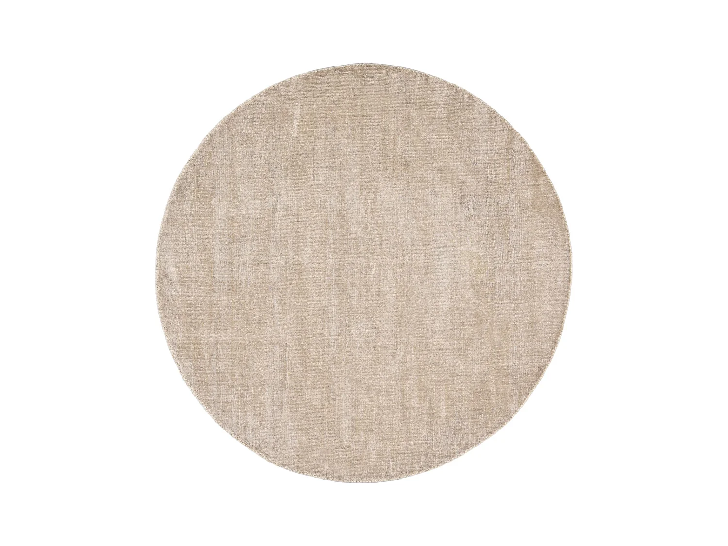 Alfombra tejida a mano de viscosa 150x150 cm Crema Star