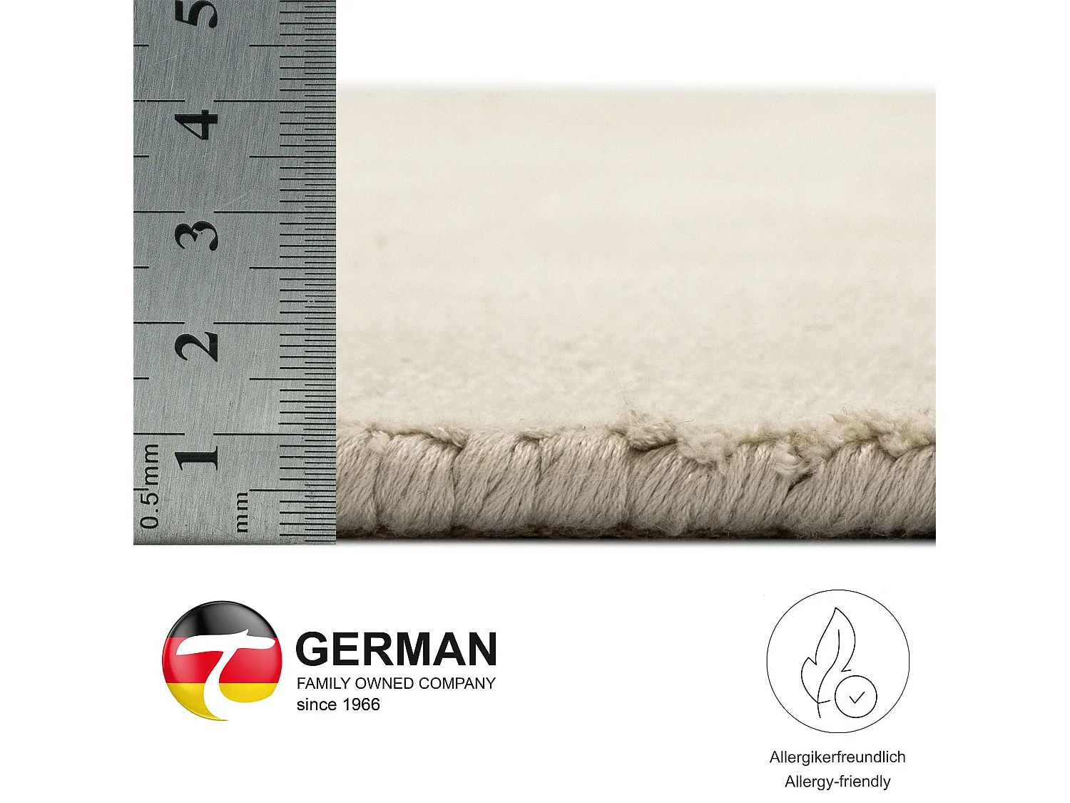 Tapis tissé à la main en viscose150x150 cm crème Star