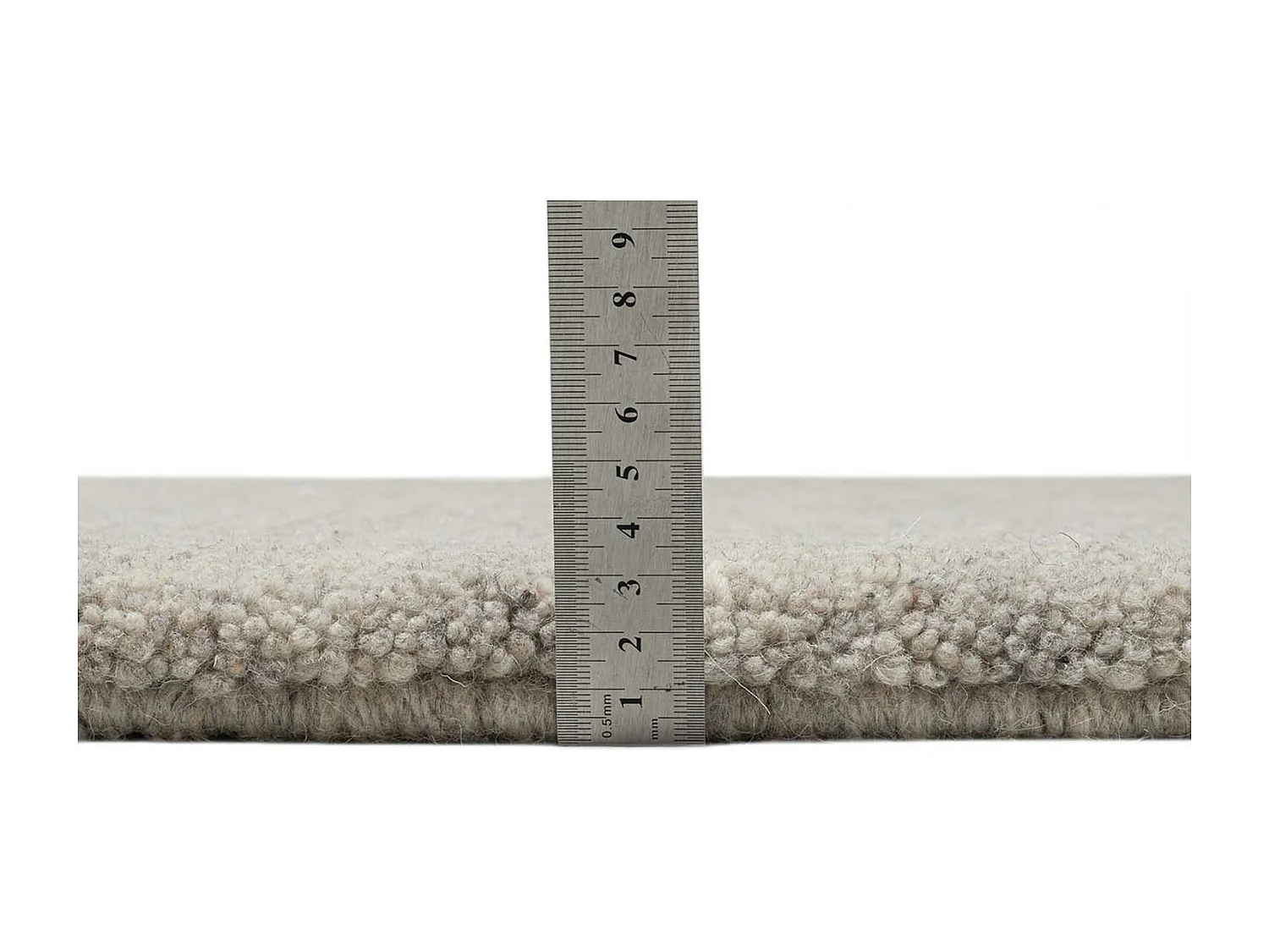 Tapis berbère noué à la main en laine 150x150 cm sable Imaba Super