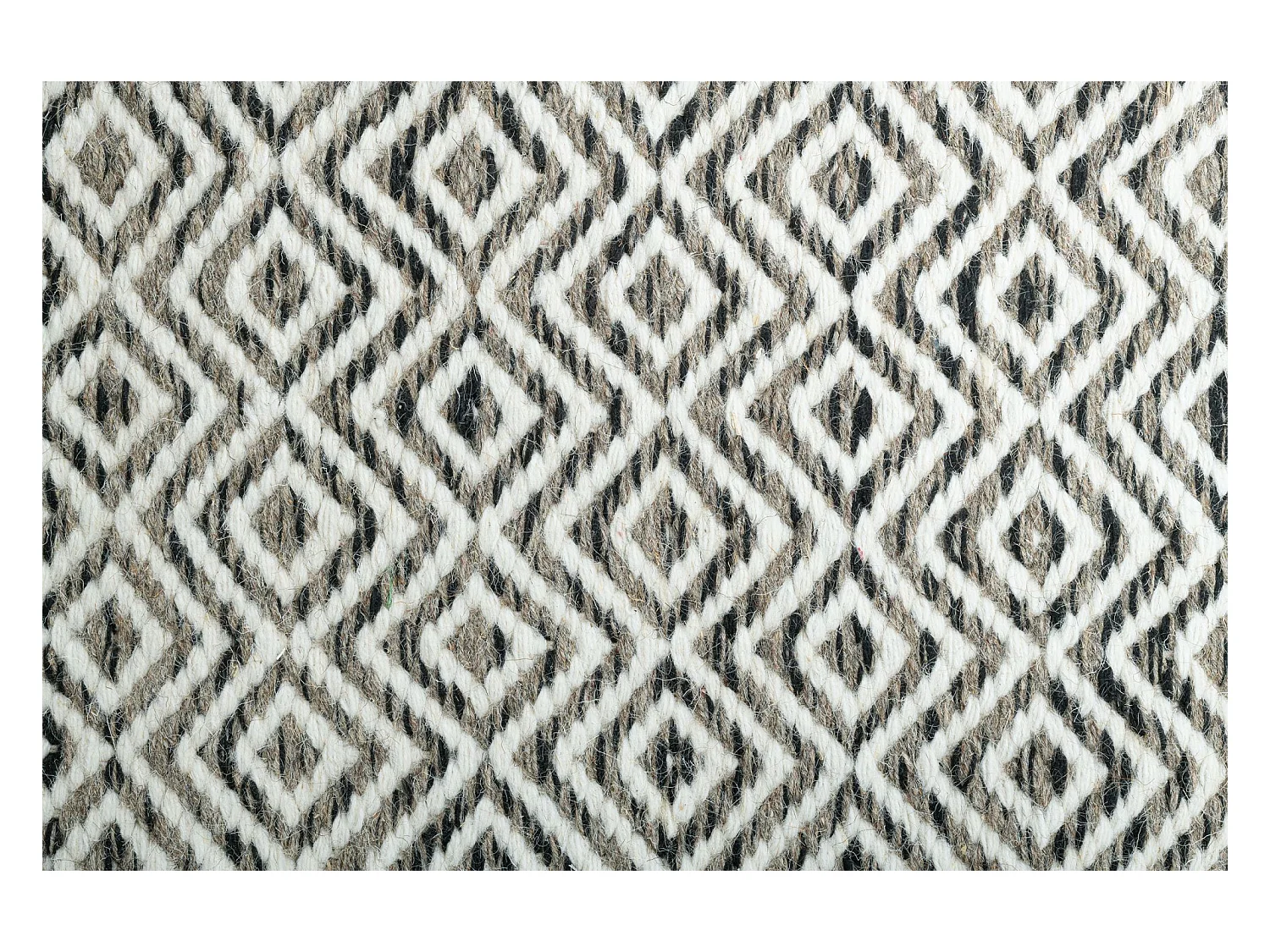 Tapis en laine de style scandinave 130x190 cm natural gris Trondheim
