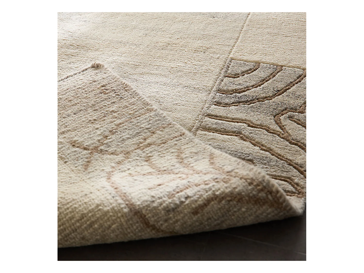 Tapis en laine noué à la main 250x350 cm natural gris Nakarta