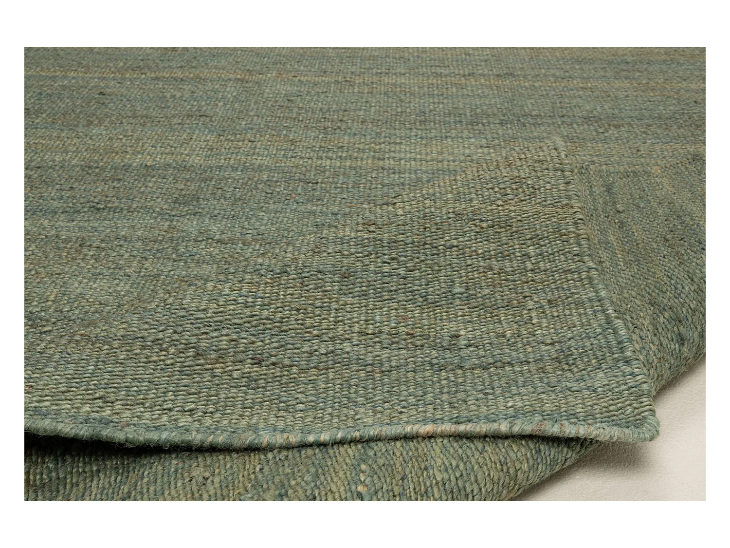 Handgearbeiteter Juteteppich 70x140 cm Türkis Forest