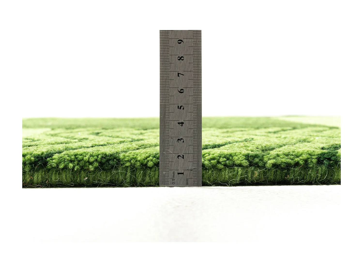 Handgeknoopt wollen tapijt in patchworkstijl  190x290 cm groen Domas