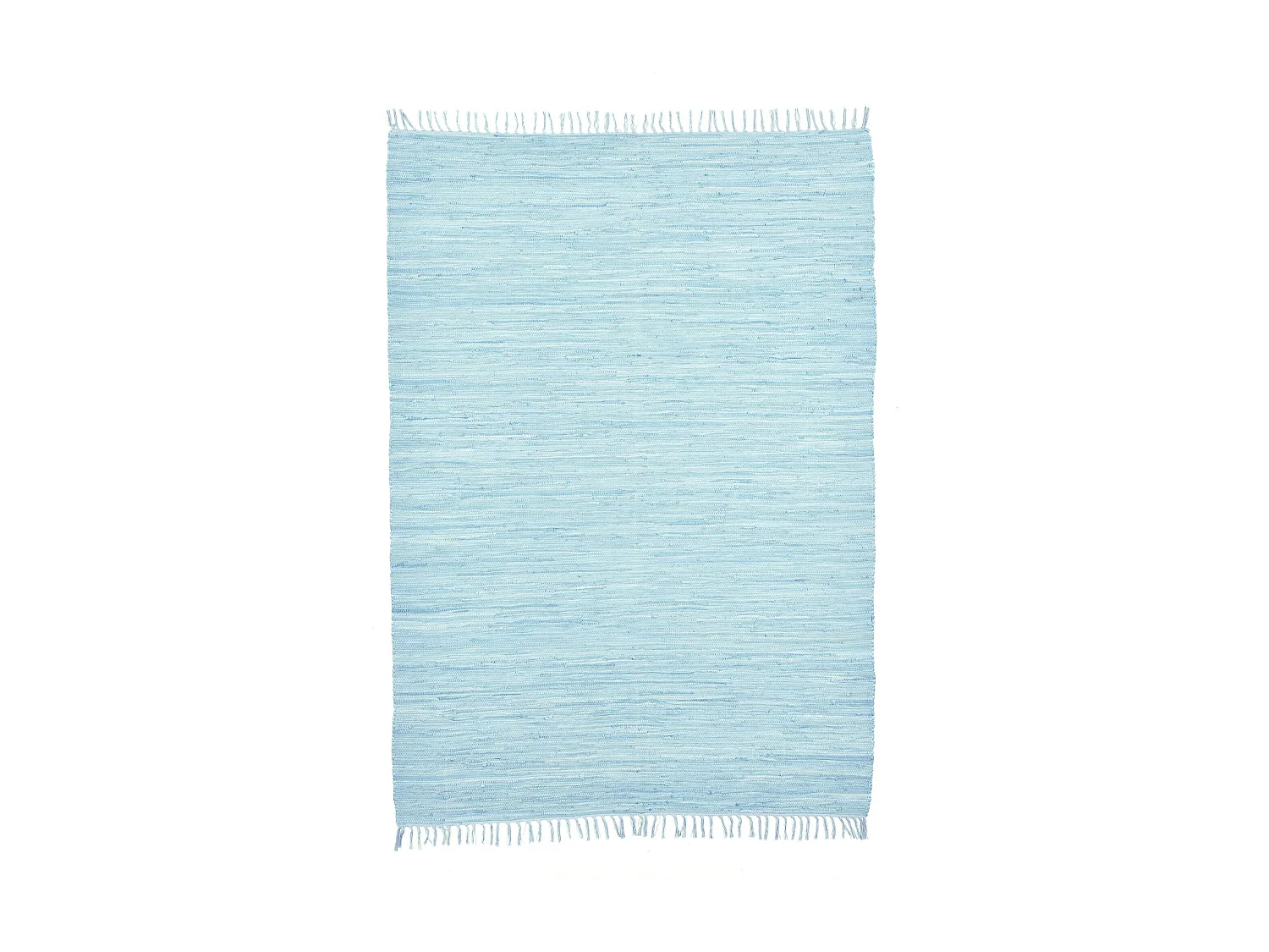 Tapis en coton tissé à la main et réversible 120x180 cm bleu clair Happy Cotton