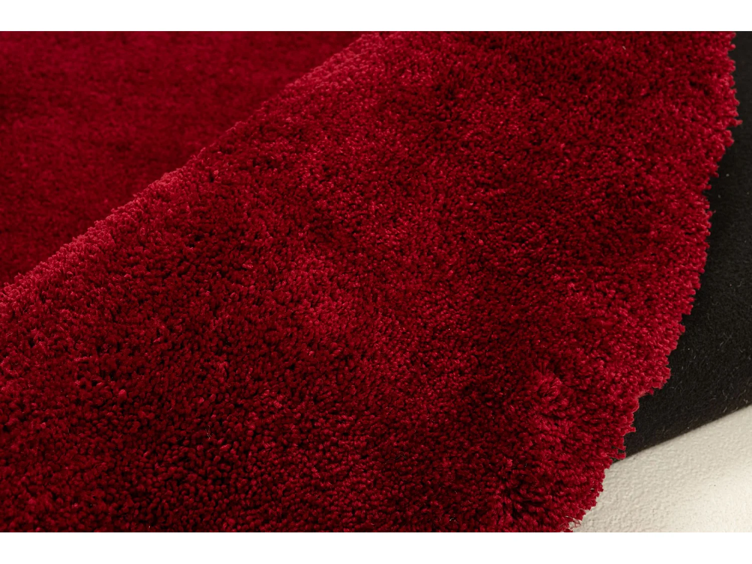 Tapis Shaggy tufté à la main 80x120 cm rouge Cozy
