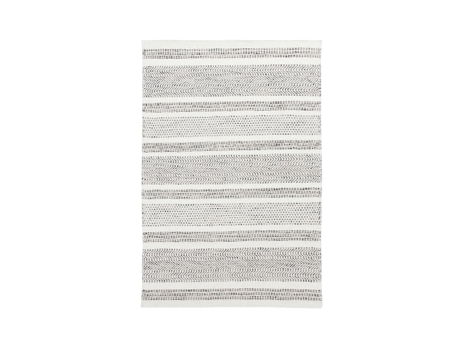 Wollteppich im skandinavischen Stil 80x180 cm Natur Grau Trondheim