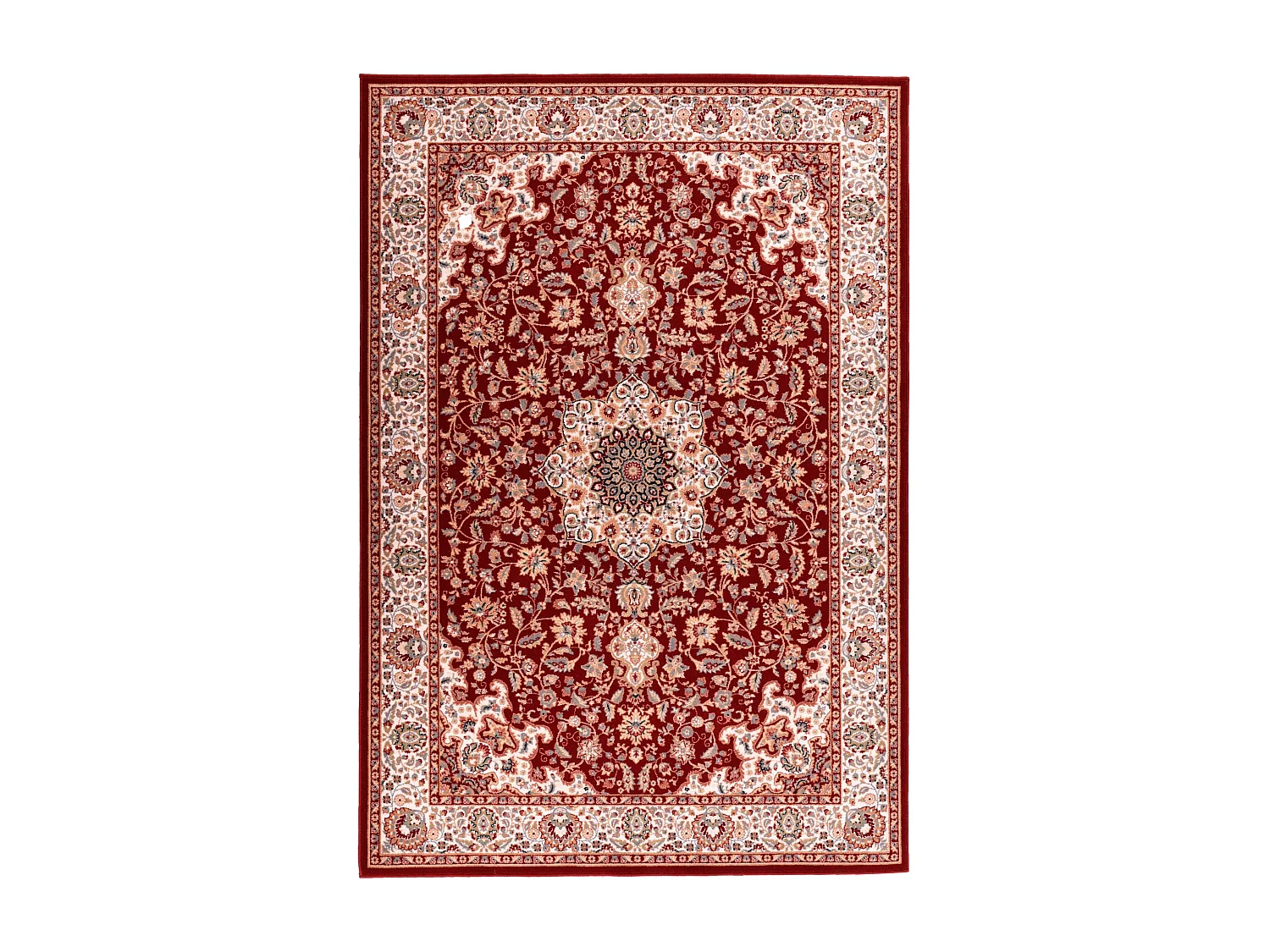 Tapis d'Orient tissé avec bordure 160x230 cm rouge Dolna