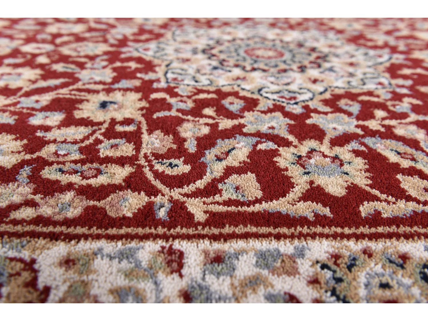 Tapis d'Orient tissé avec bordure 160x230 cm rouge Dolna