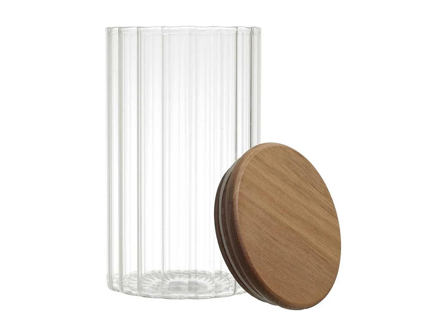 Bocal de conservation 70cl avec bouchon en acacia - TOREK