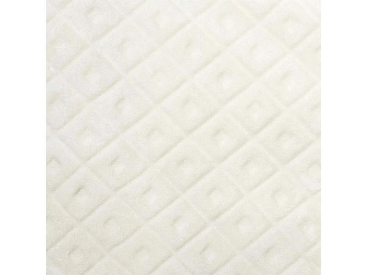Plaid Polaire 140x200cm Crème Motifs Embossés - EMILY