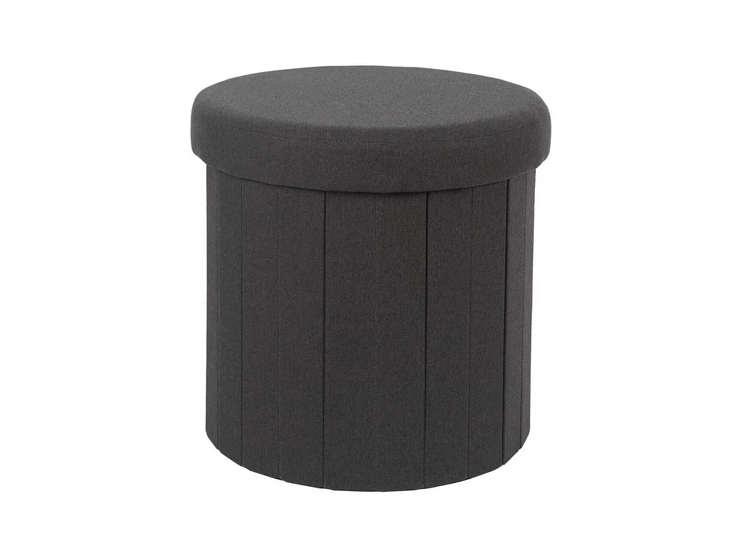 Pouf Coffre Pliable Noir 38x38 cm - NELIS