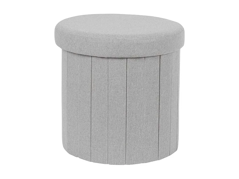 Pouf Coffre Pliable Gris 38x38 cm - NELIS