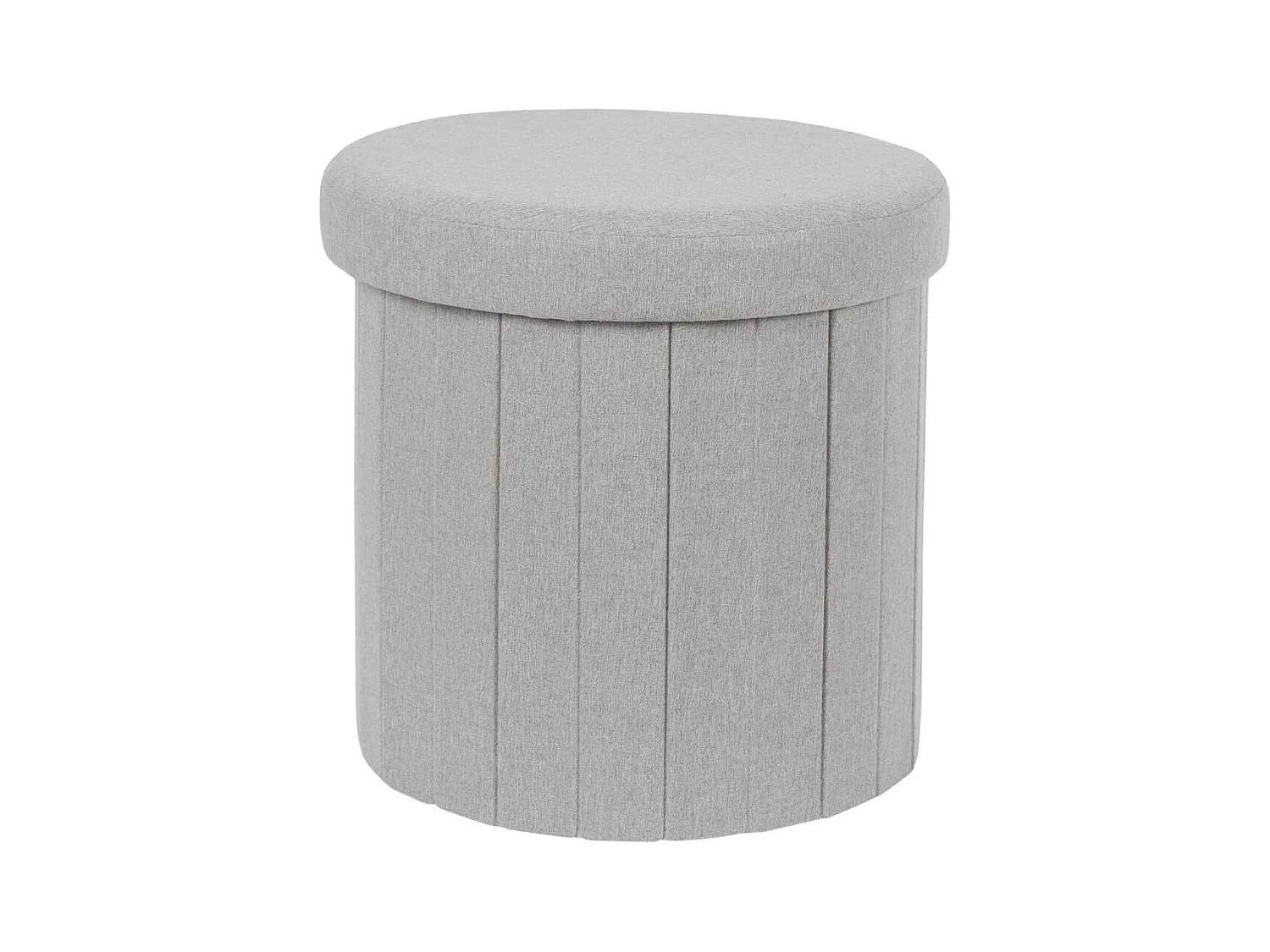 Pouf Coffre Pliable Gris 38x38 cm - NELIS