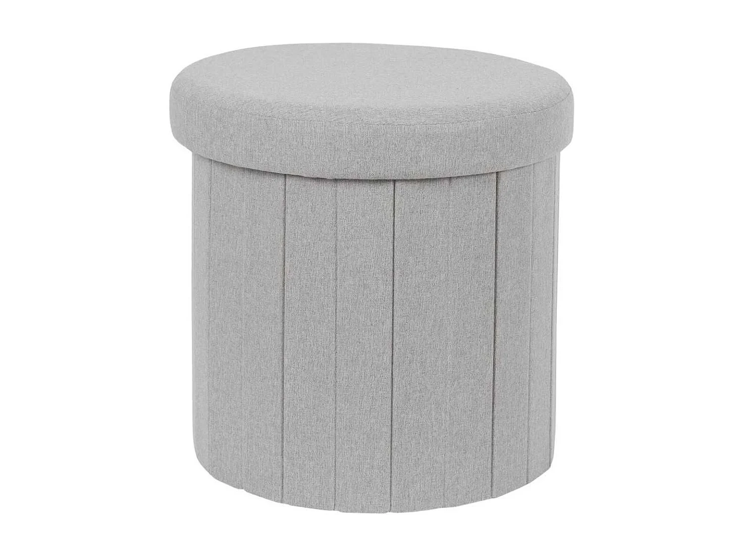 Pouf Coffre Pliable Gris 38x38 cm - NELIS