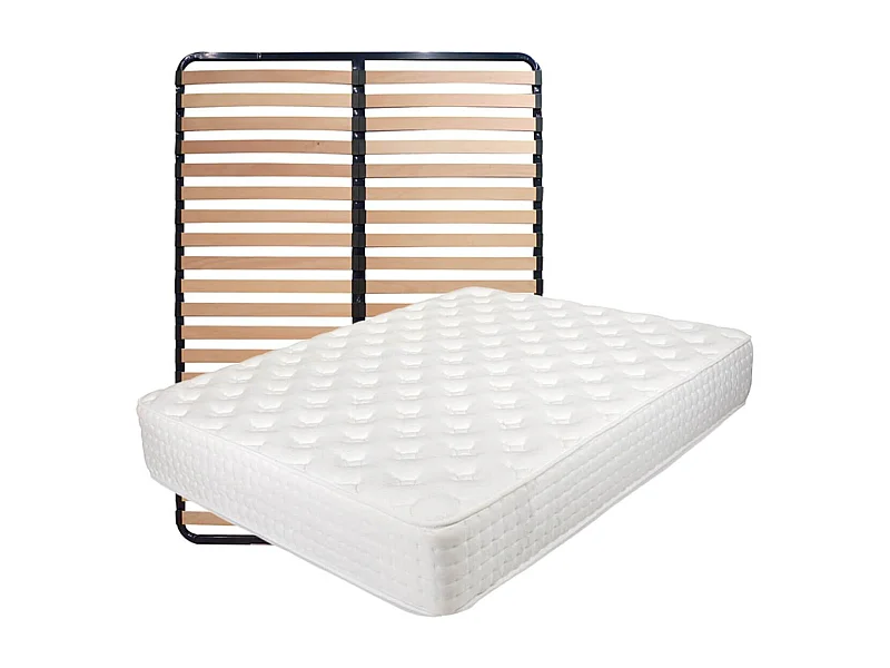 Pack Matelas ressorts ensachés + AltoLattes 140x190cm - KERZO