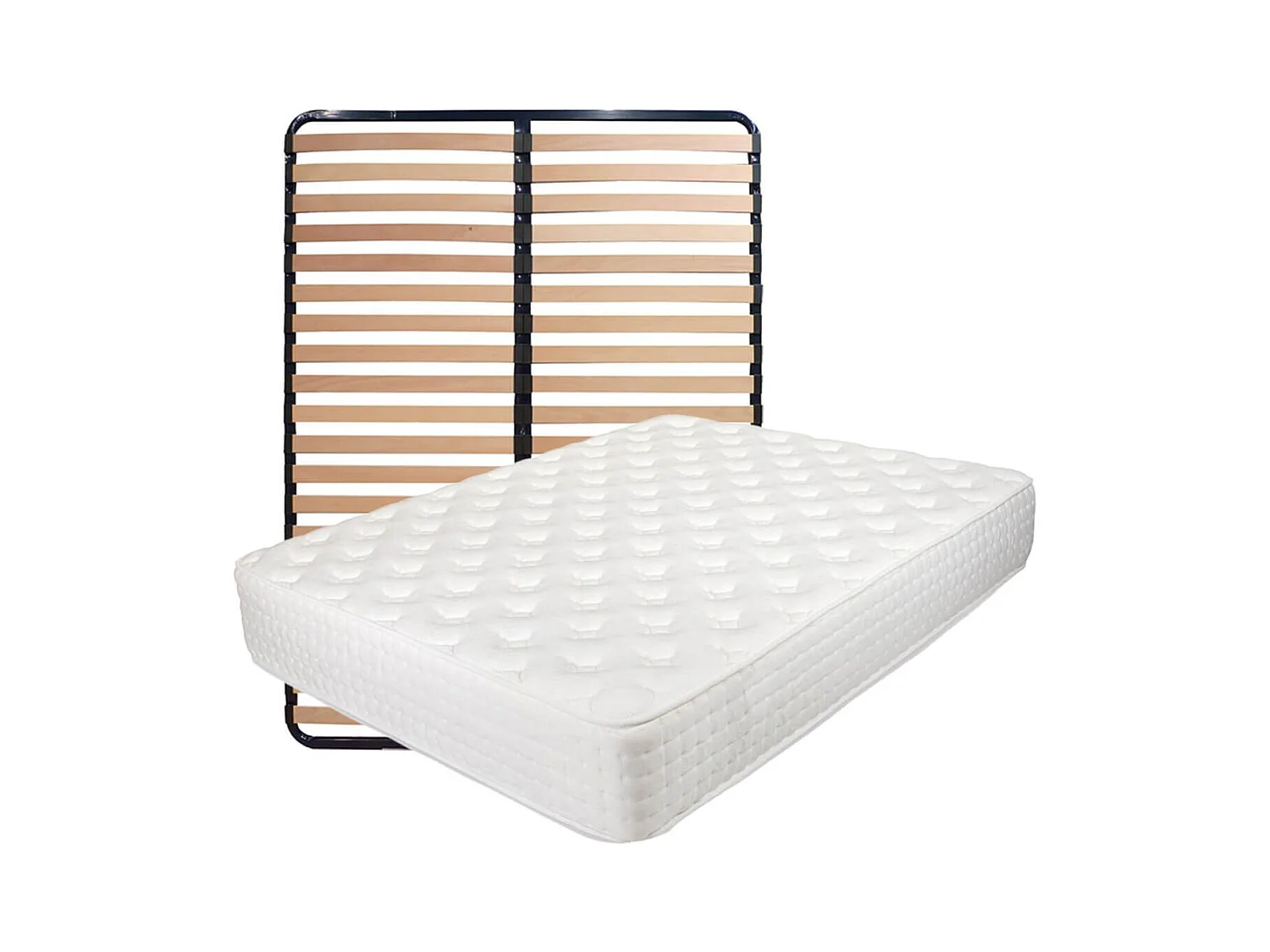 Pack Matelas ressorts ensachés + AltoLattes 140x190cm - KERZO