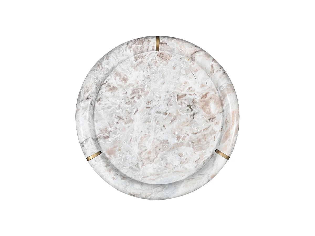 Großer Couchtisch aus Marmor und Metall PROSPER