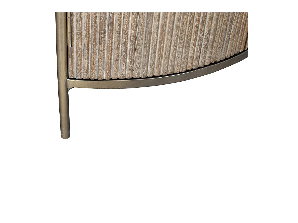 Eckregal aus Massivholz und Marmor BUREN