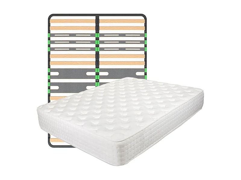 Pack Matelas ressorts ensachés + AltoZone 140x190cm - KERZO