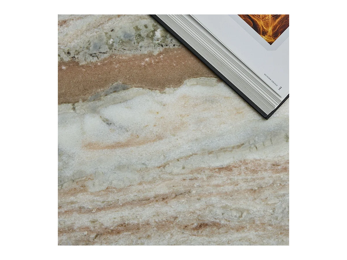 TV-meubel van massief hout en marmer BUREN