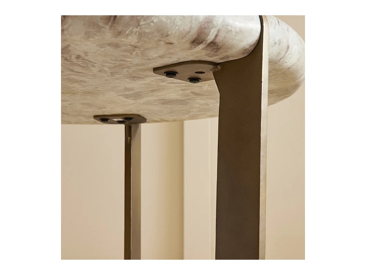 Petite table basse en marbre et métal PROSPER