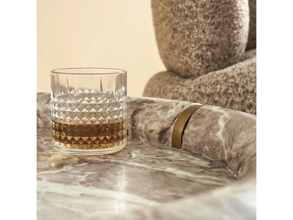 Kleine salontafel van marmer en metaal PROSPER