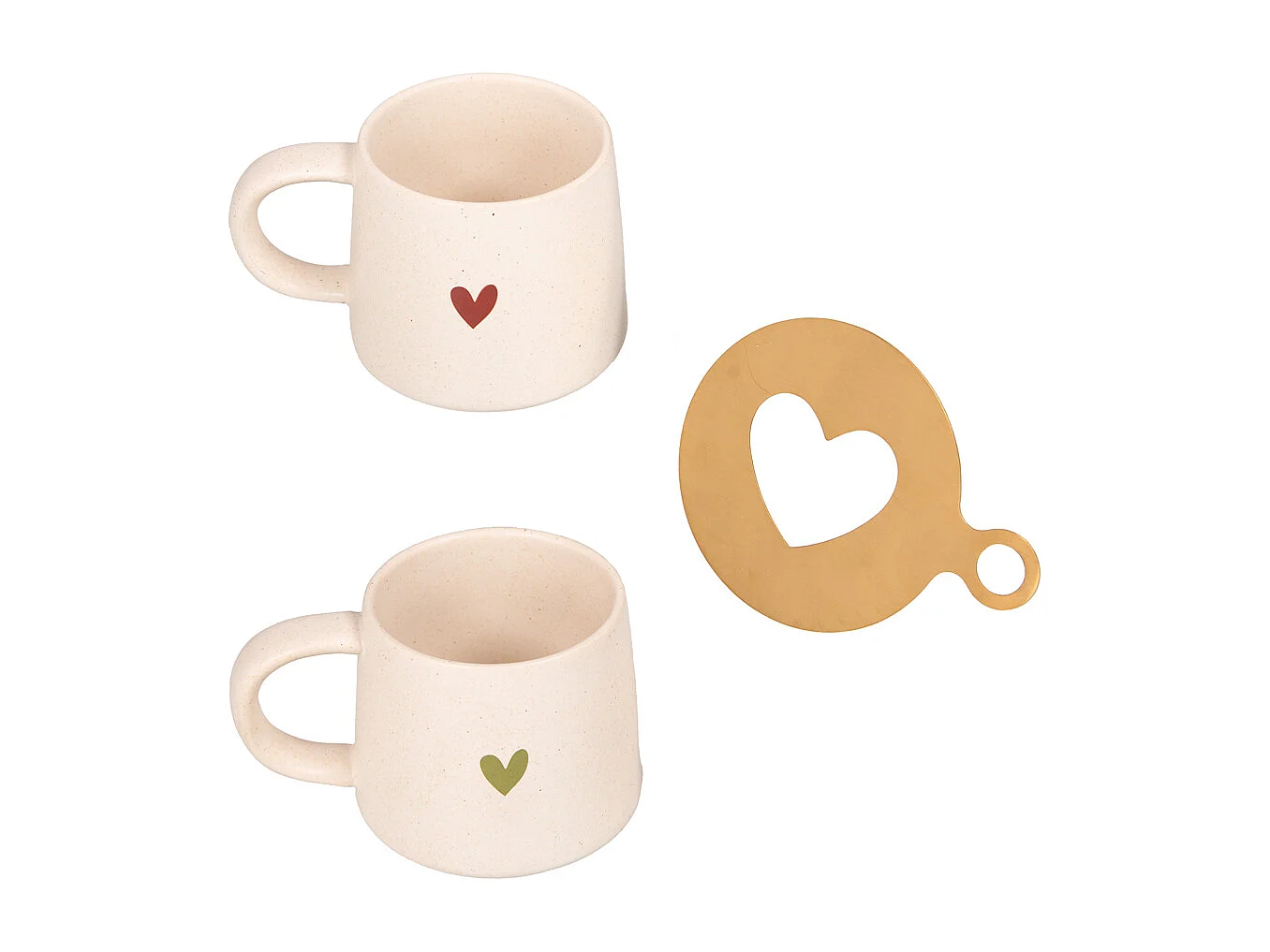 Coffret de 2 mugs 35 cl avec 1 pochoir sangam