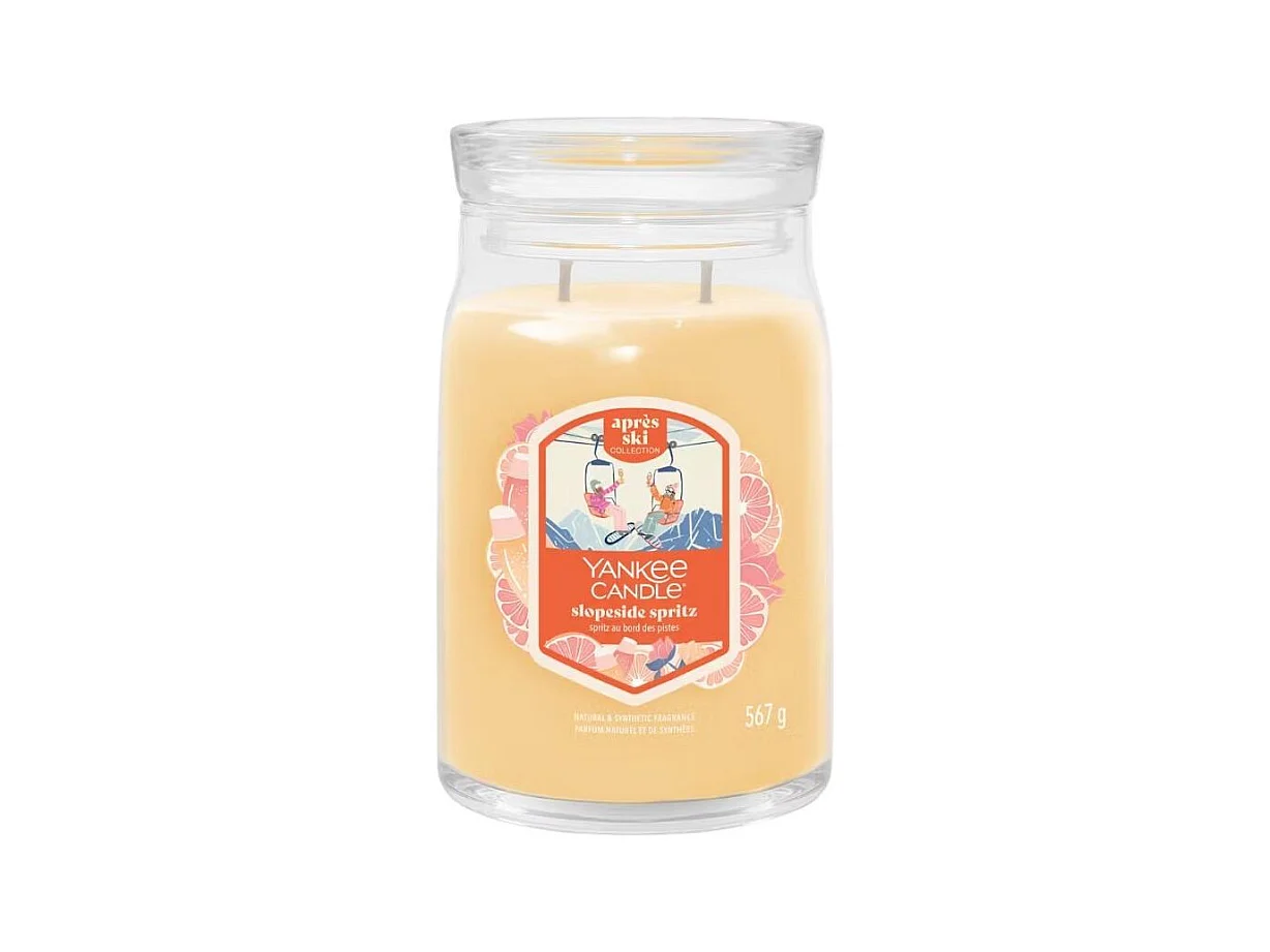 Grande bougie Spritz au bord des pistes