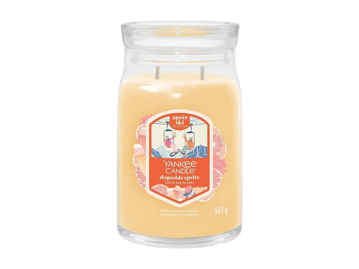 Grande bougie Spritz au bord des pistes