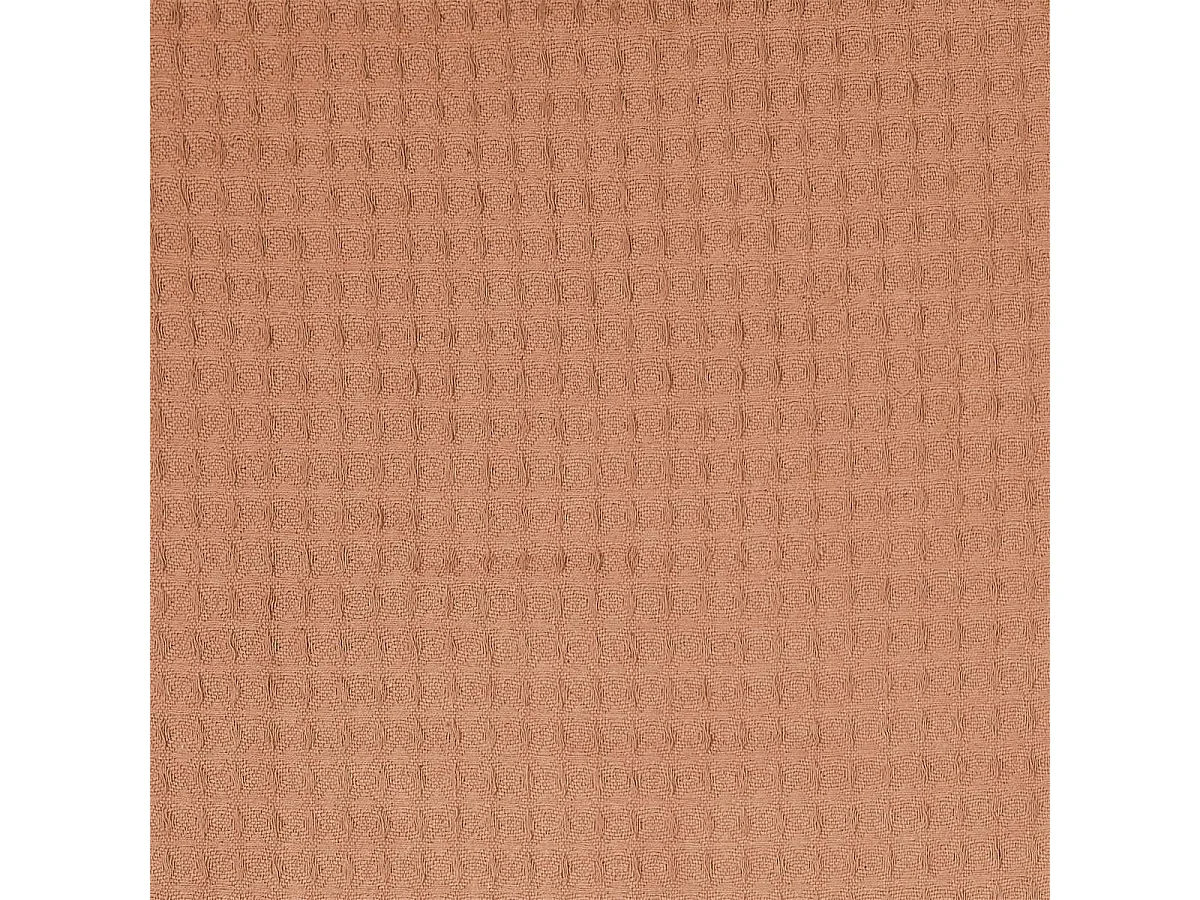 Plaid jeté de canapé 120x150cm style gaufré coloris ocre