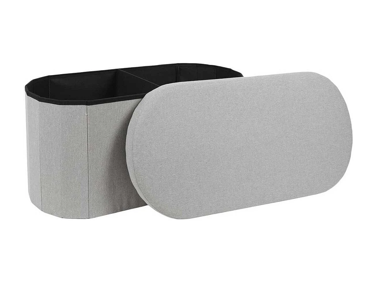 Coffre Banc Pliable Gris 76x38 cm - MITHIA