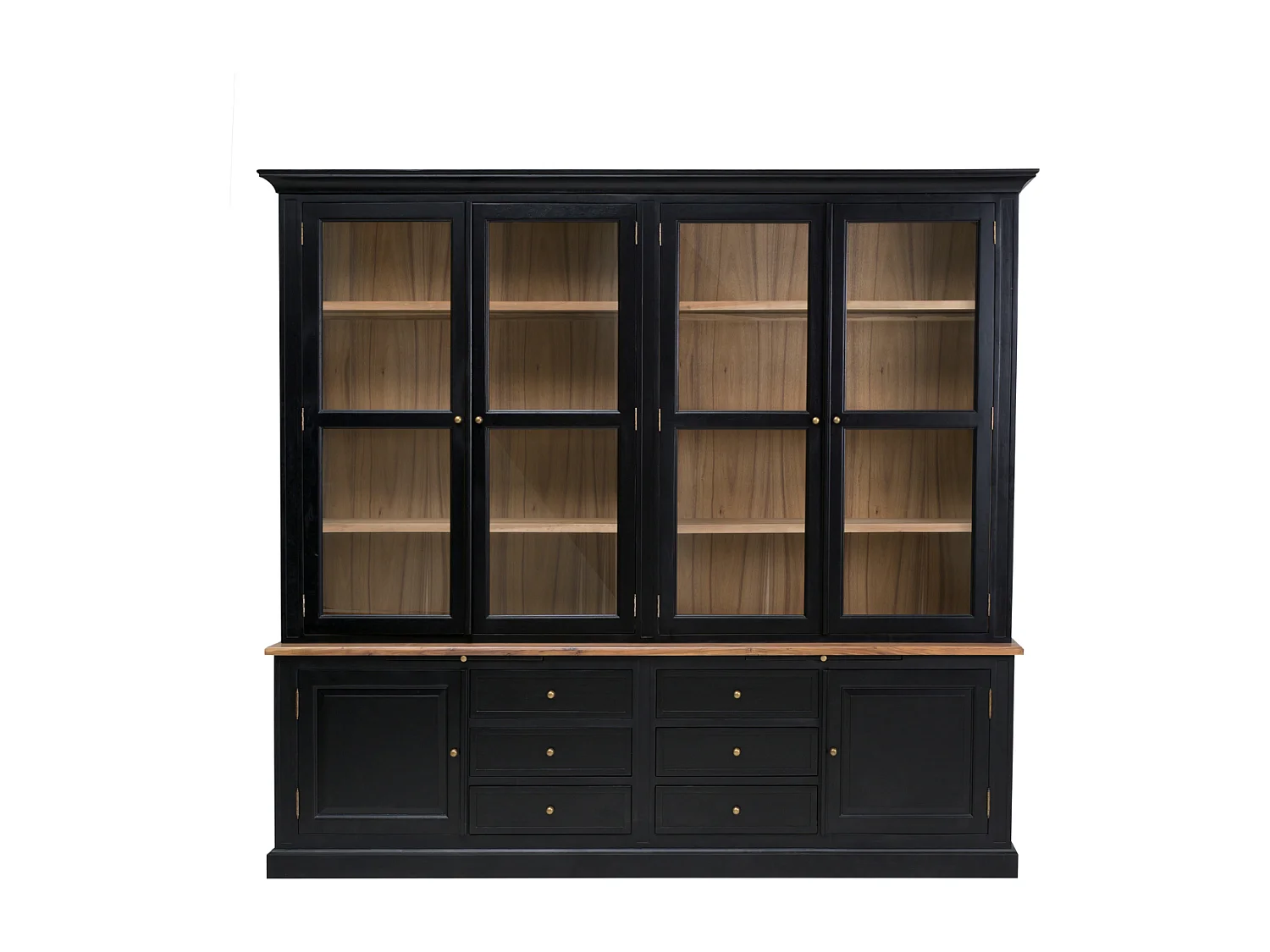 Duży, dwuczęściowy zestaw z litego drewna akacjowego FONTAINEBLEAU