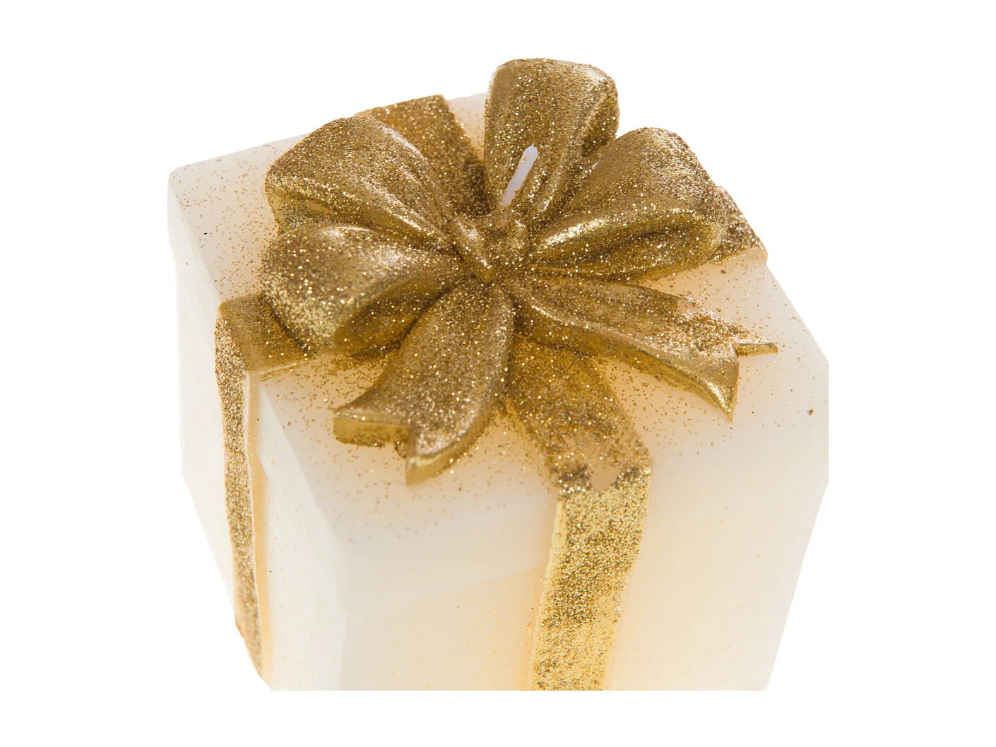 Bougie cadeau crème paillettes (lot de 2)