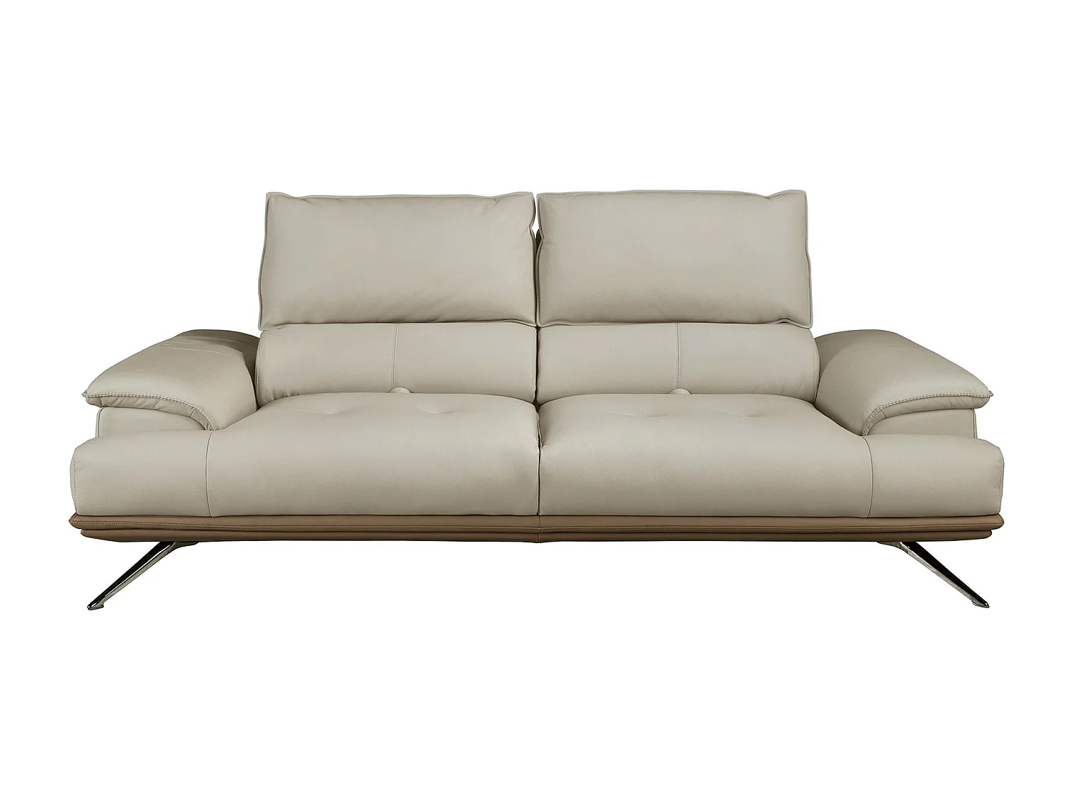 3-Sitzer-Sofa aus taupegrauem Leder 6247 ANGEL CERDA