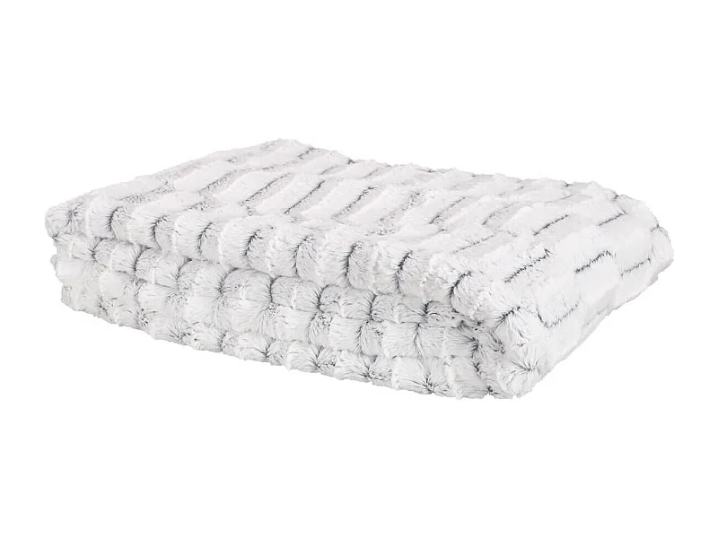 Plaid Ultra Doux 140x200cm Texturé Gris Clair - MERMOZ