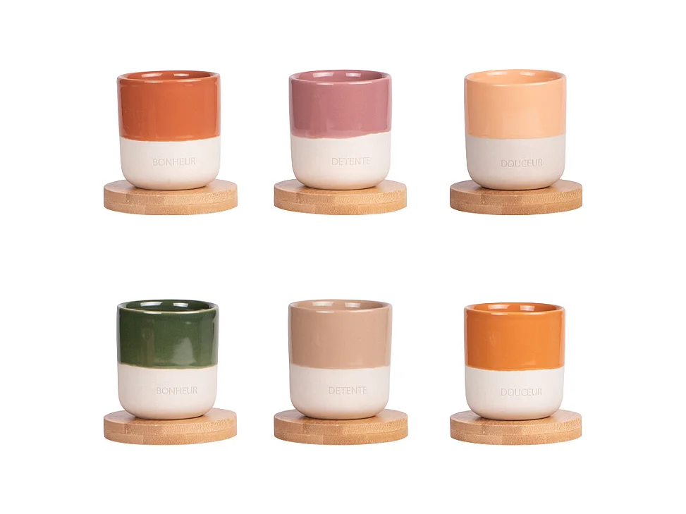 Coffret de 6 tasses Hawa 6 cm