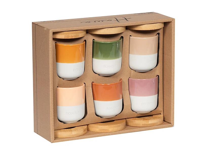 Coffret de 6 tasses Hawa 6 cm