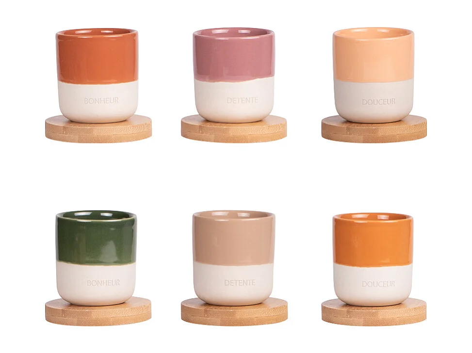 Coffret de 6 tasses Hawa 6 cm